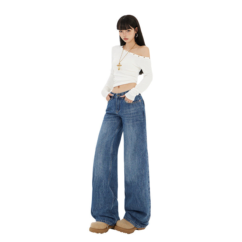 Women's Slimming Loose Wide Leg Pants - Premium Japanese Denim