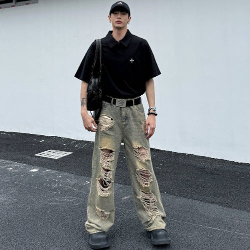 Cowboy Loose Design Vibe Beggar Pants for Men and Women