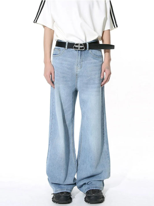 Premium Wide Leg Jeans with Pockets - Japanese Denim