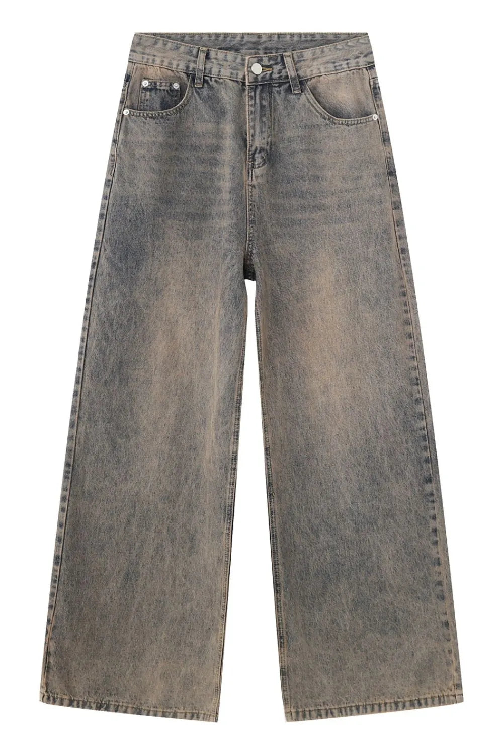 Premium Wide Leg Jeans with Pockets - Japanese Denim