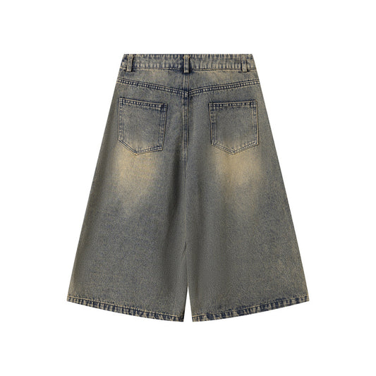 Retro Leopard Print Loose Casual Wide-Leg Shorts