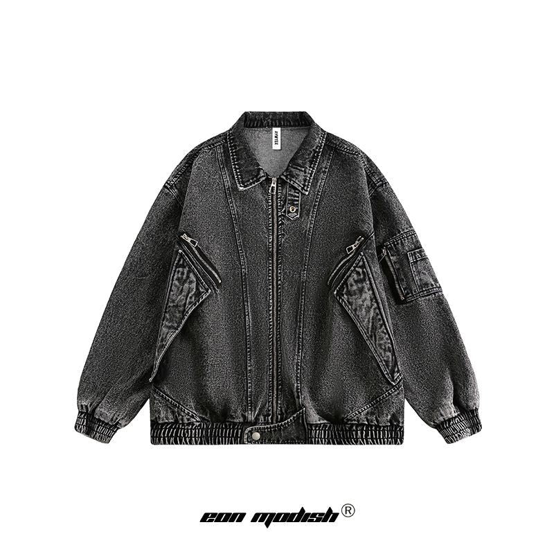 Street Style Workwear Short Denim Jacket