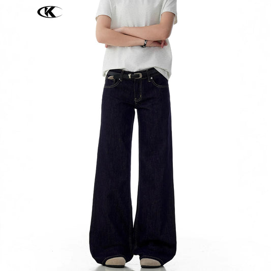 Premium Blue Flared Jeans for Women with Visible Stitching