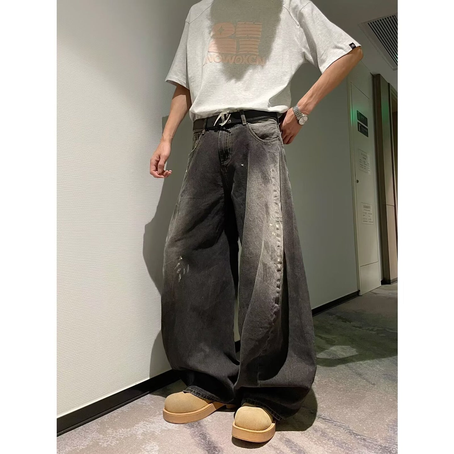 Versatile Loose Casual Wide Leg Denim Pants