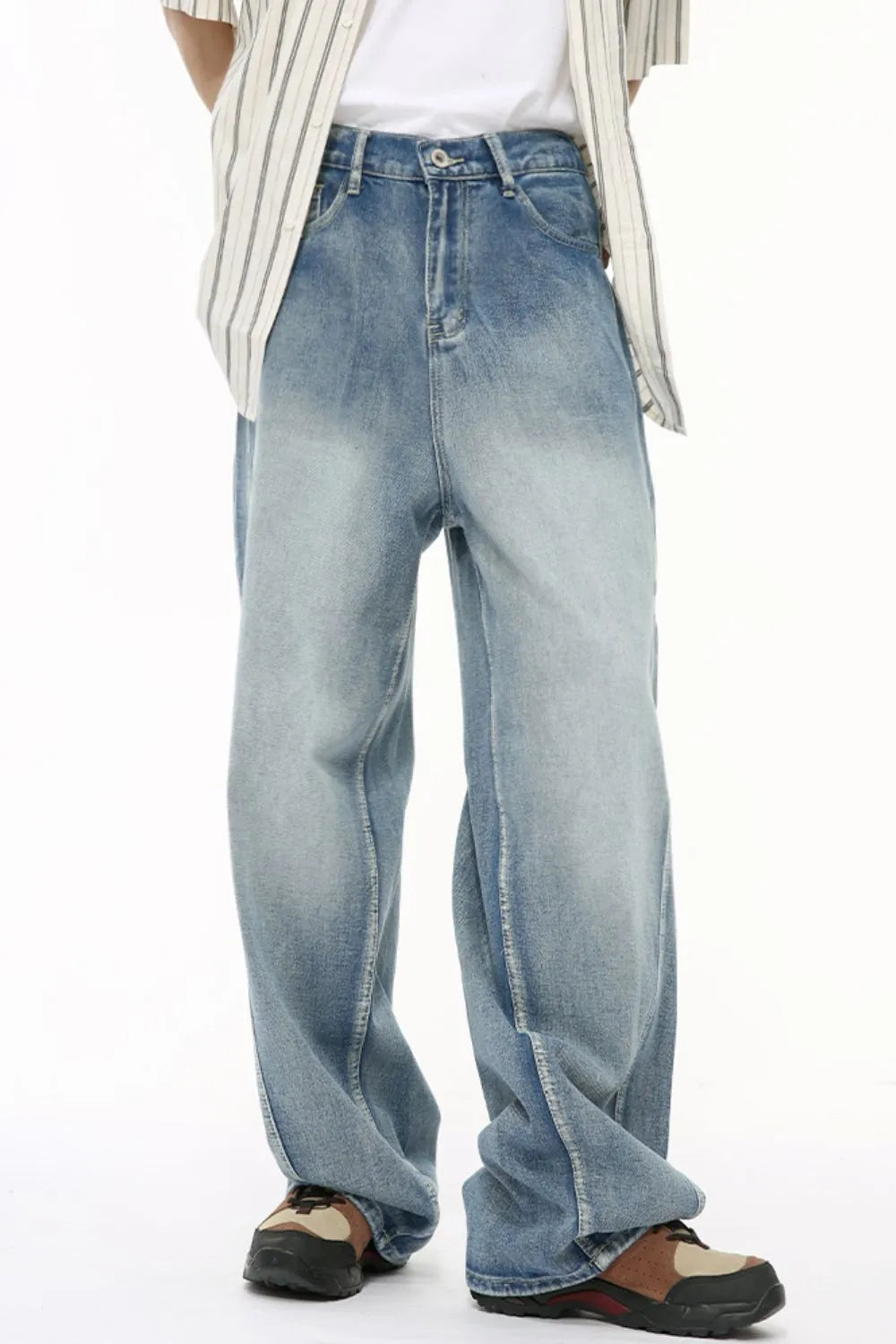 Mid Rise Wide Leg Jeans - Premium Japanese Denim
