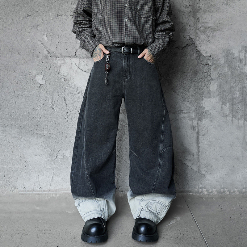 Street Style Retro Deconstructed Patchwork Designer Jeans