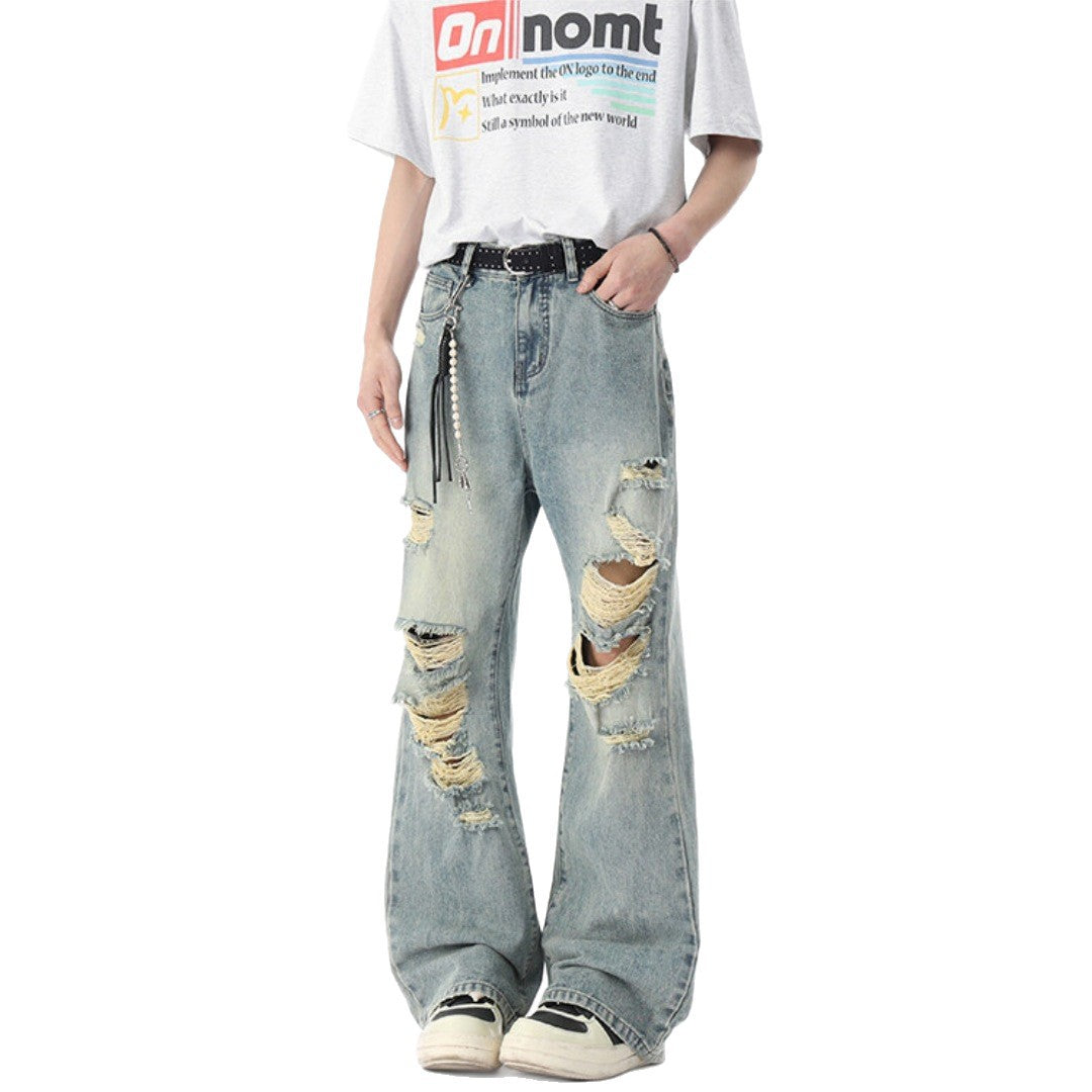 Loose Straight Leg Wide Leg Casual Denim Pants