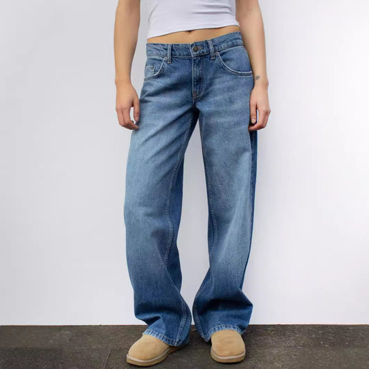 Premium Wide Leg High Waisted Jeans in Various Colors