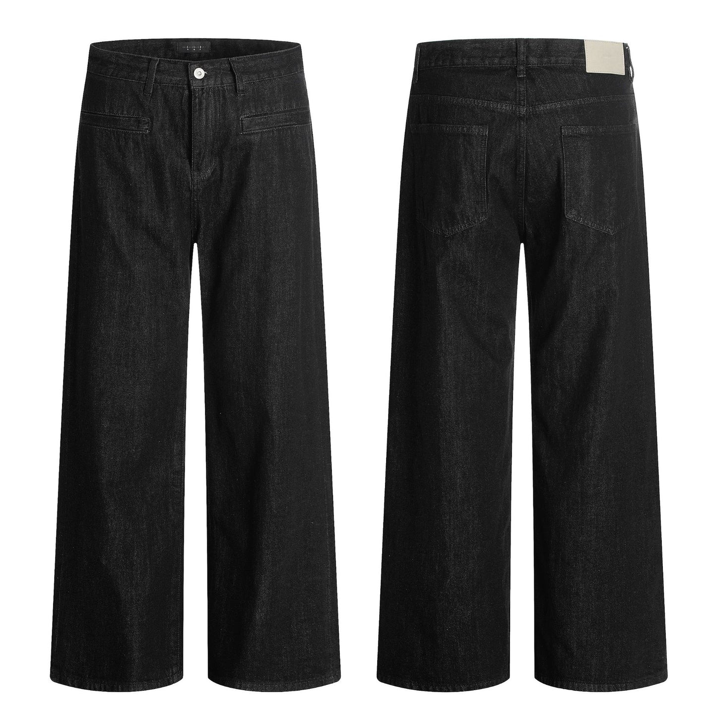 Red Edge Black Original Jeans - Unisex A-Line Straight Loose Long Pants