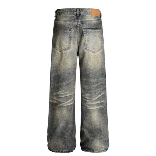 Knife Cut Hole Micro Flared Jeans - Premium Japanese Denim