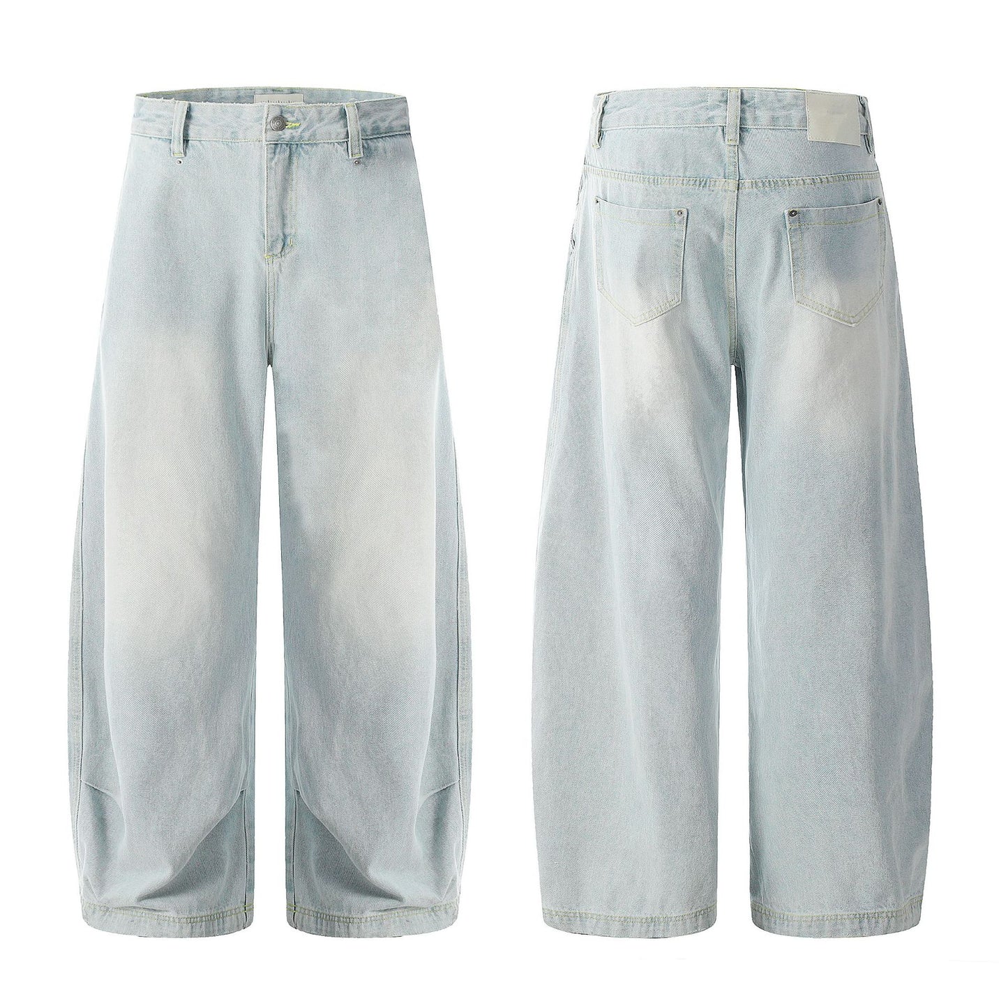 Loose Pleated Slimming Straight-Leg Casual Wide-Leg Long Pants