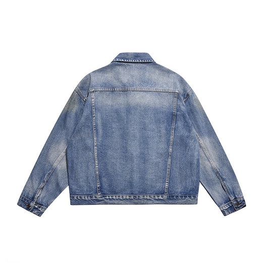 Premium Japanese Denim Jacket - American Retro Style