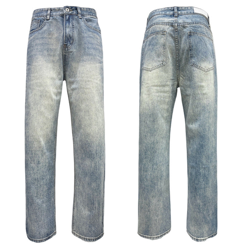 Trendy Casual Loose Straight Jeans for Men - Premium Japanese Denim