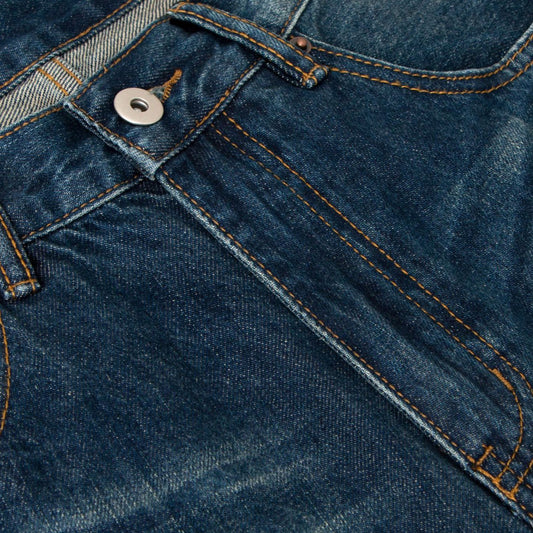 Ounce Washed Slight Flare Denim Long Pants