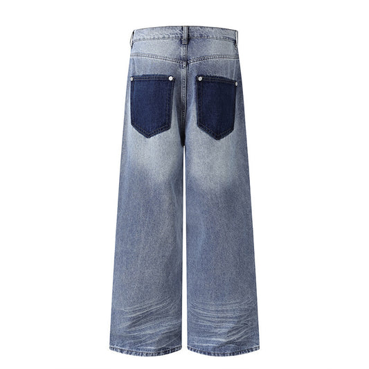 Premium Washed Straight Leg Jeans & Casual Pants