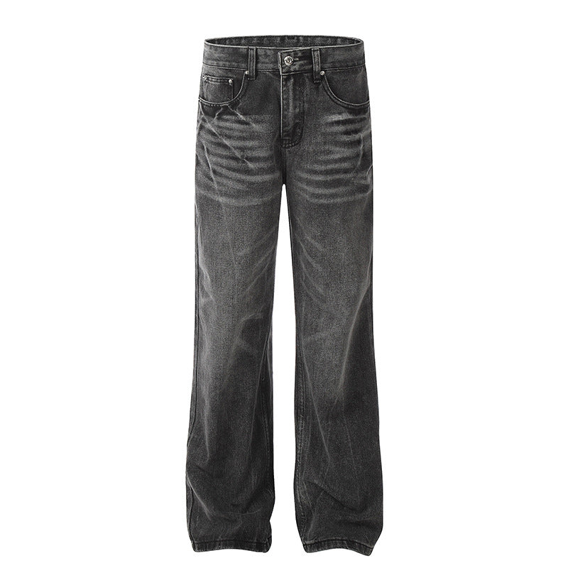 Ice Blue Lightning Burst Denim Jeans - Premium Japanese Craftsmanship