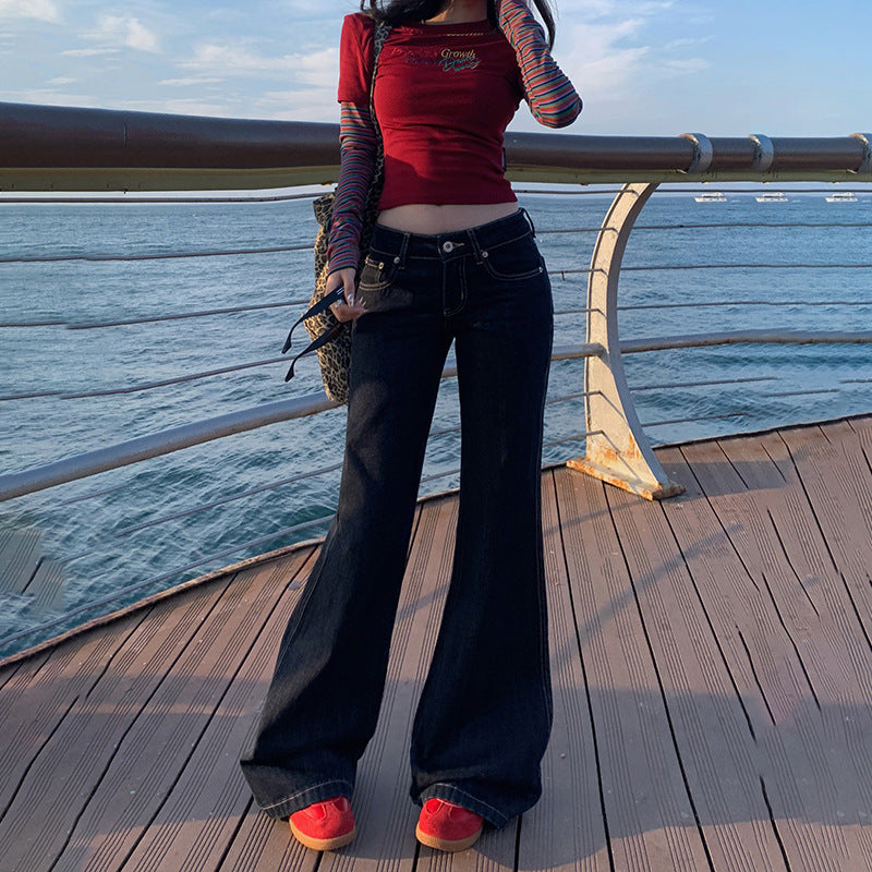 Women's Autumn and Winter Low-Waist Slimming Tapered Leg Jeans