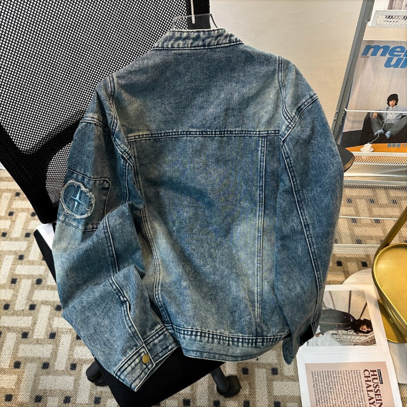 Retro Washed Short Denim Jacket