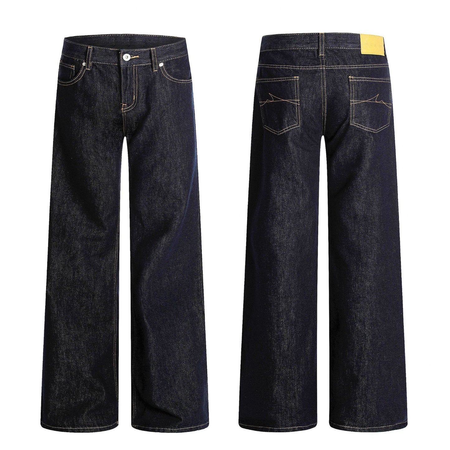 Premium Blue Flared Jeans for Women with Visible Stitching