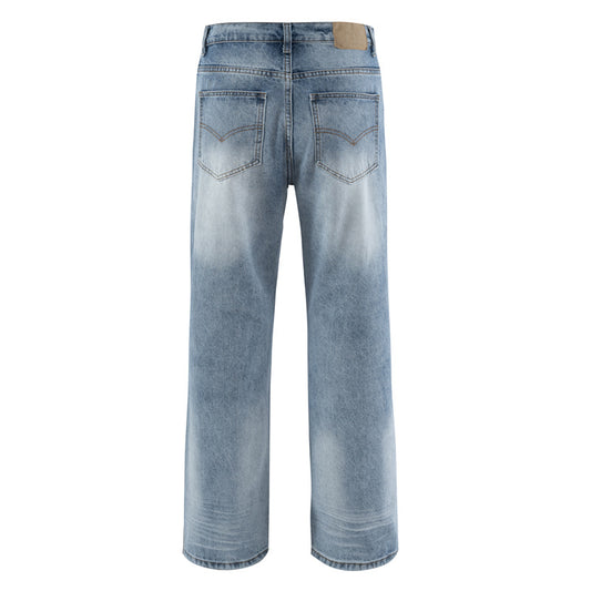 High Street Unique Design Casual Loose Straight Leg Long Pants