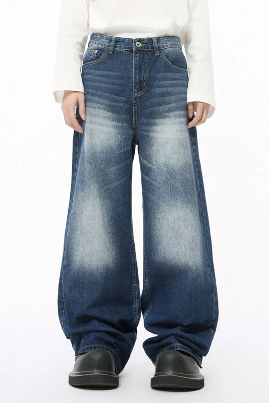 Men's Cat's Whisker Wide Leg Jeans - Premium Japanese Denim