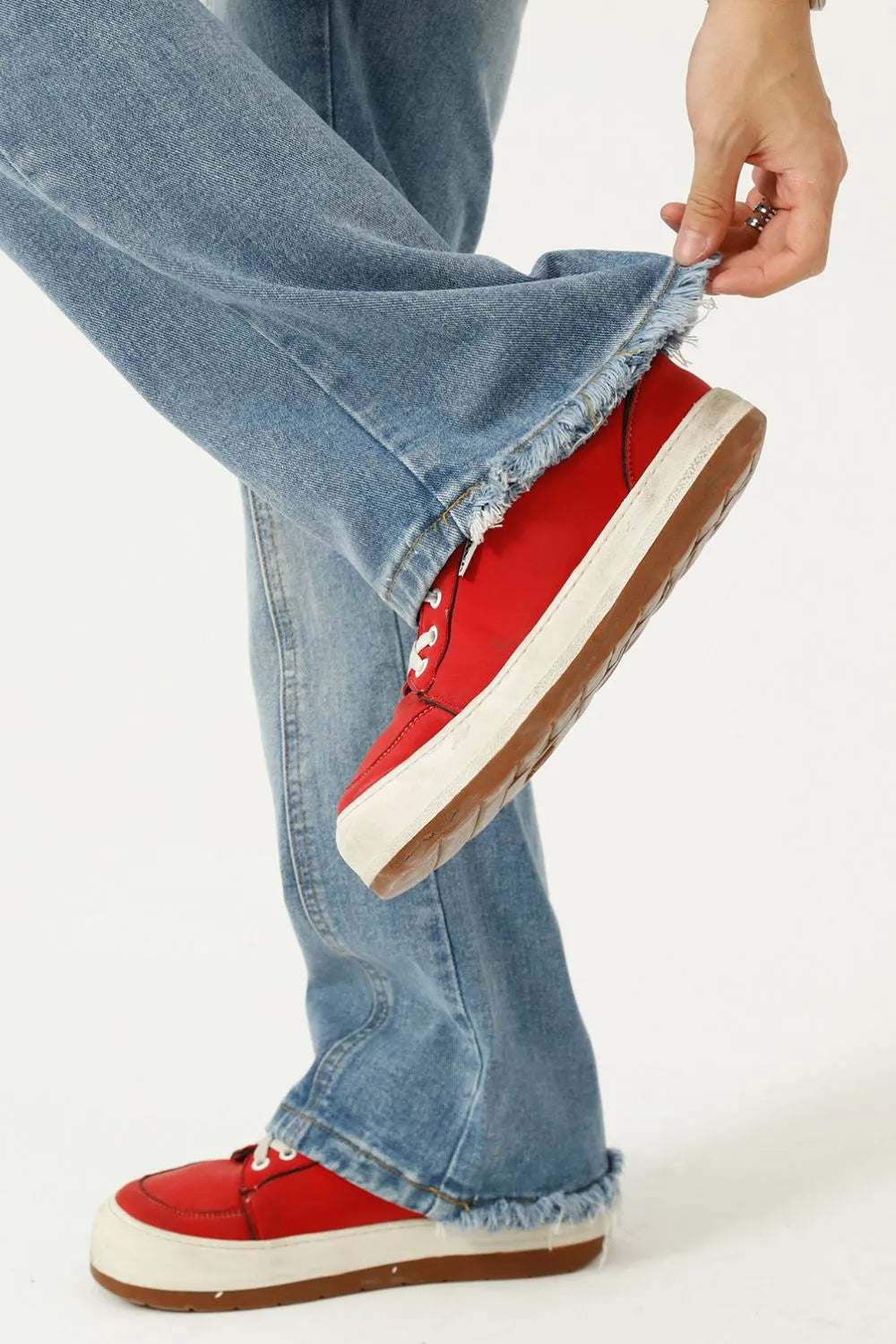 Premium Raw Hem Jeans with Pockets - Japanese Denim