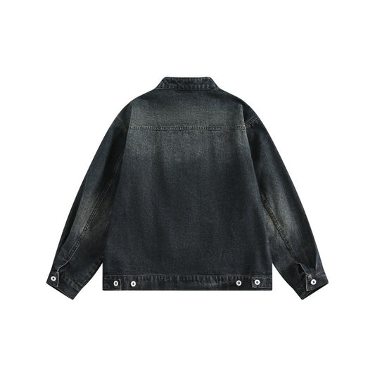 Retro Cityboy Washed Denim Jacket - Versatile Outerwear