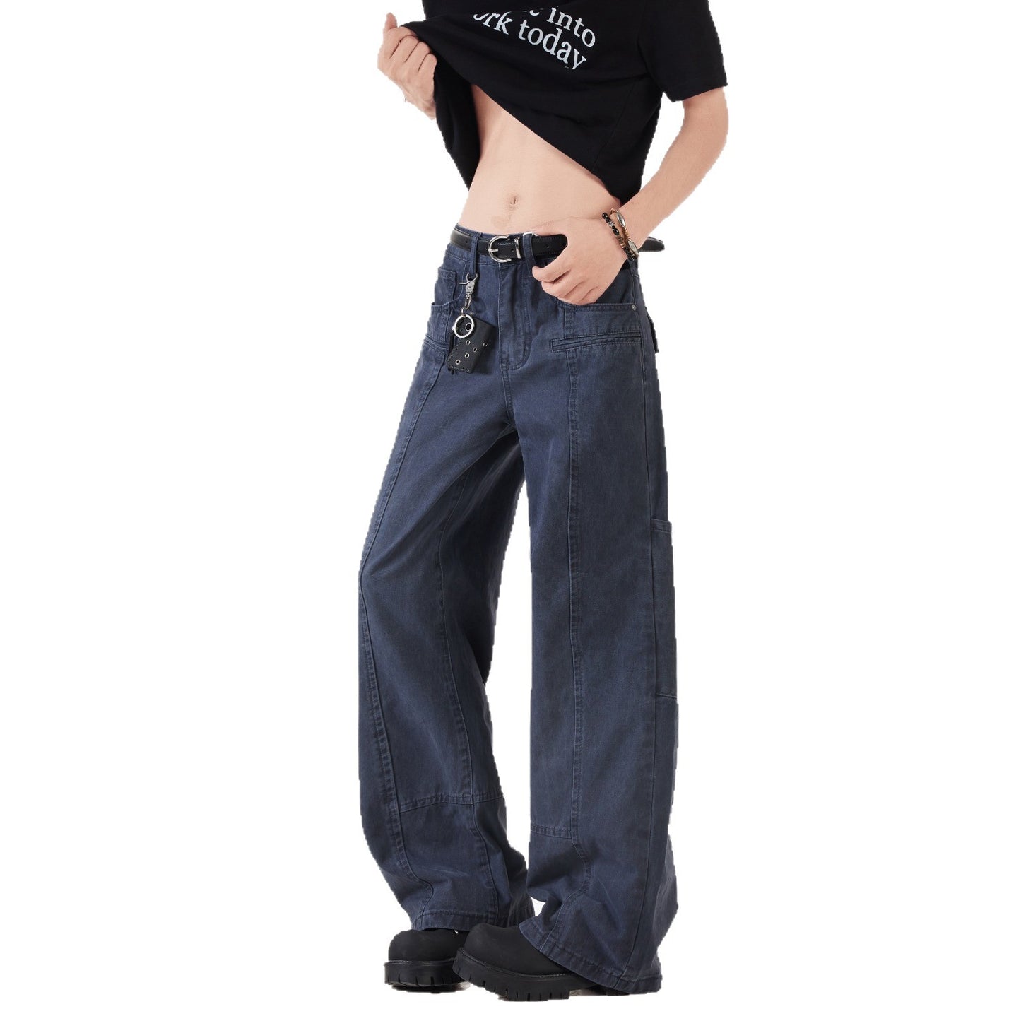 Premium Japanese Denim Loose Wide Leg Casual Jeans