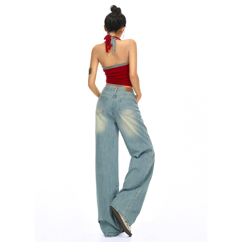 Women's Wide-Leg Slim-Fit Tencel Jeans for Petite Sizes