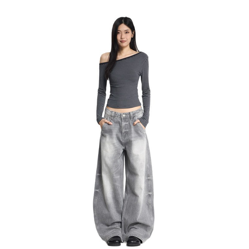 Unisex Wide Leg Denim Pants - Oversized Relaxed Fit Street Style Jeans