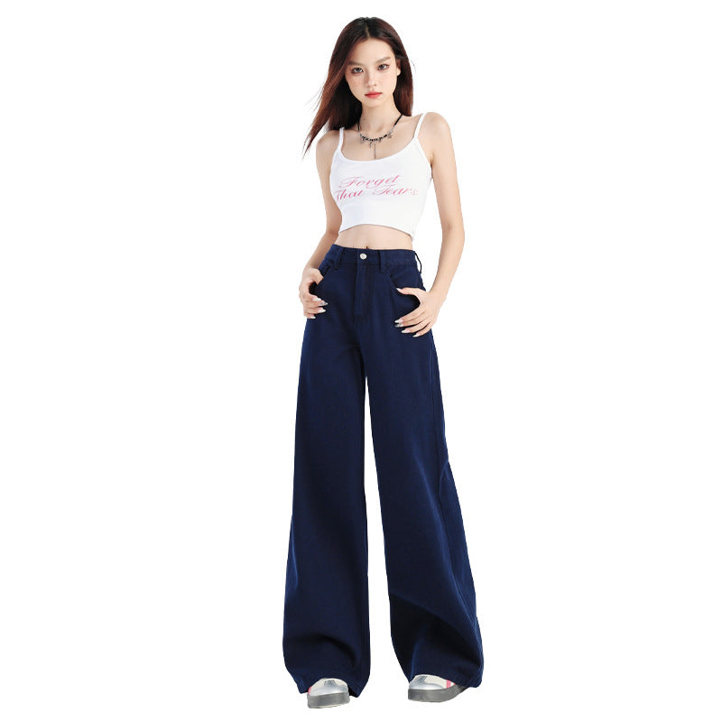 Women's High-Waisted Wide-Leg Jeans - Stylish & Comfortable Denim Pants