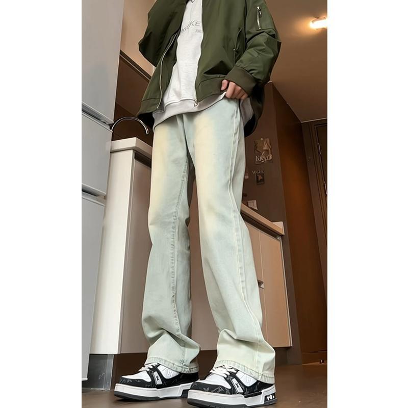 Cement Smoke Grey Elastic Jeans for Men