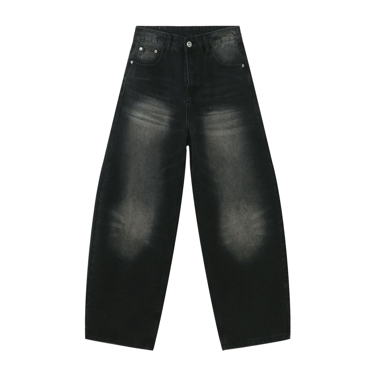 American Retro Style Flared Jeans for Men - Unique Wide Leg Loose Fit Denim Trousers