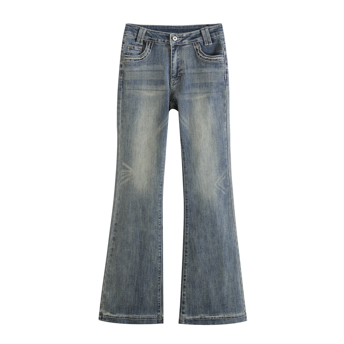 Elastic Slim Fit Flared Pants for Effortless Style