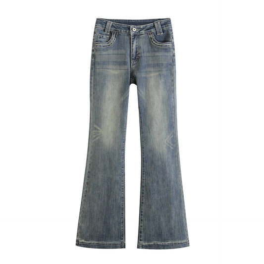 Elastic Slim Fit Flared Pants for Effortless Style