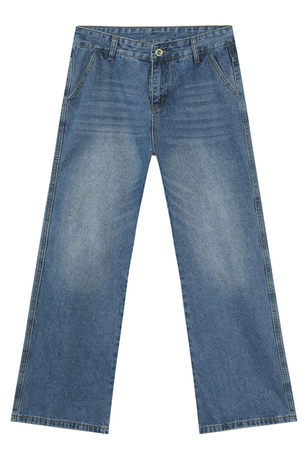 Mid Rise Jeans with Pockets - Premium Japanese Denim