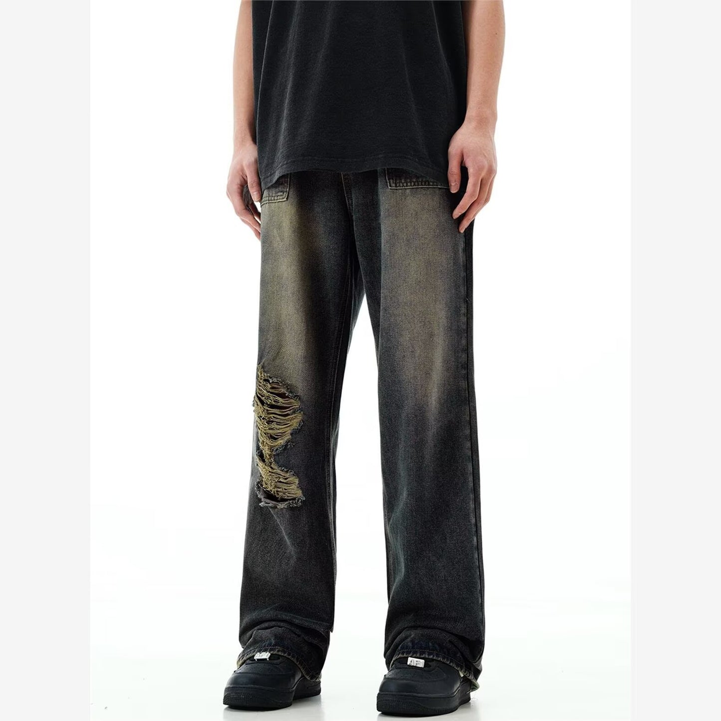 Vintage Ripped Jeans with Loose Fit