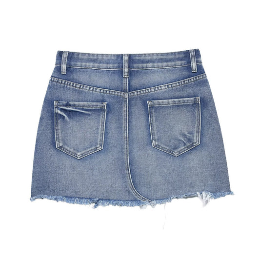 Women's Broken Hole Denim Shorts - Stylish & Comfortable