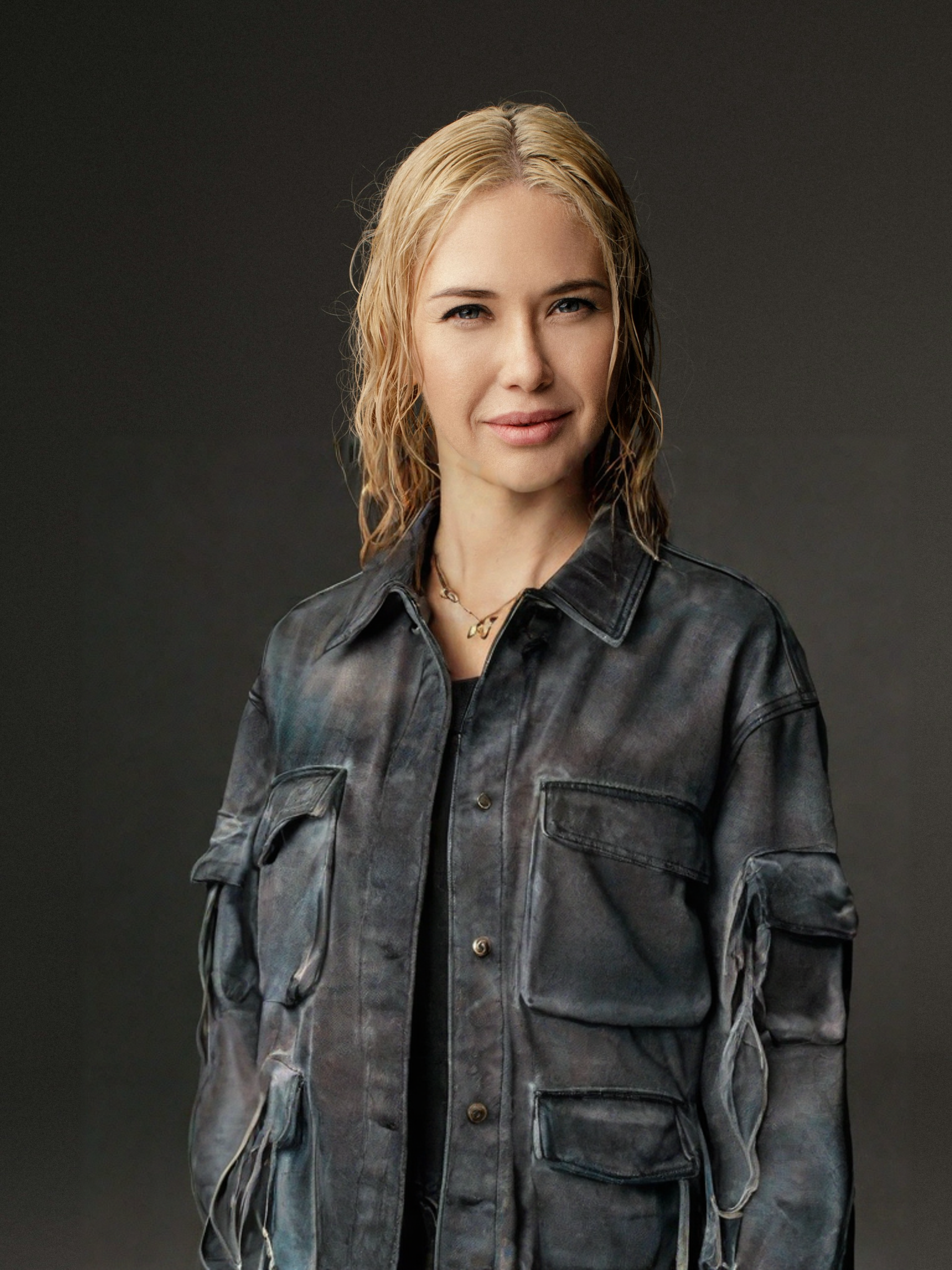 Patchwork Pockets Casual Denim Coats for Women - Colorblock Streetwear