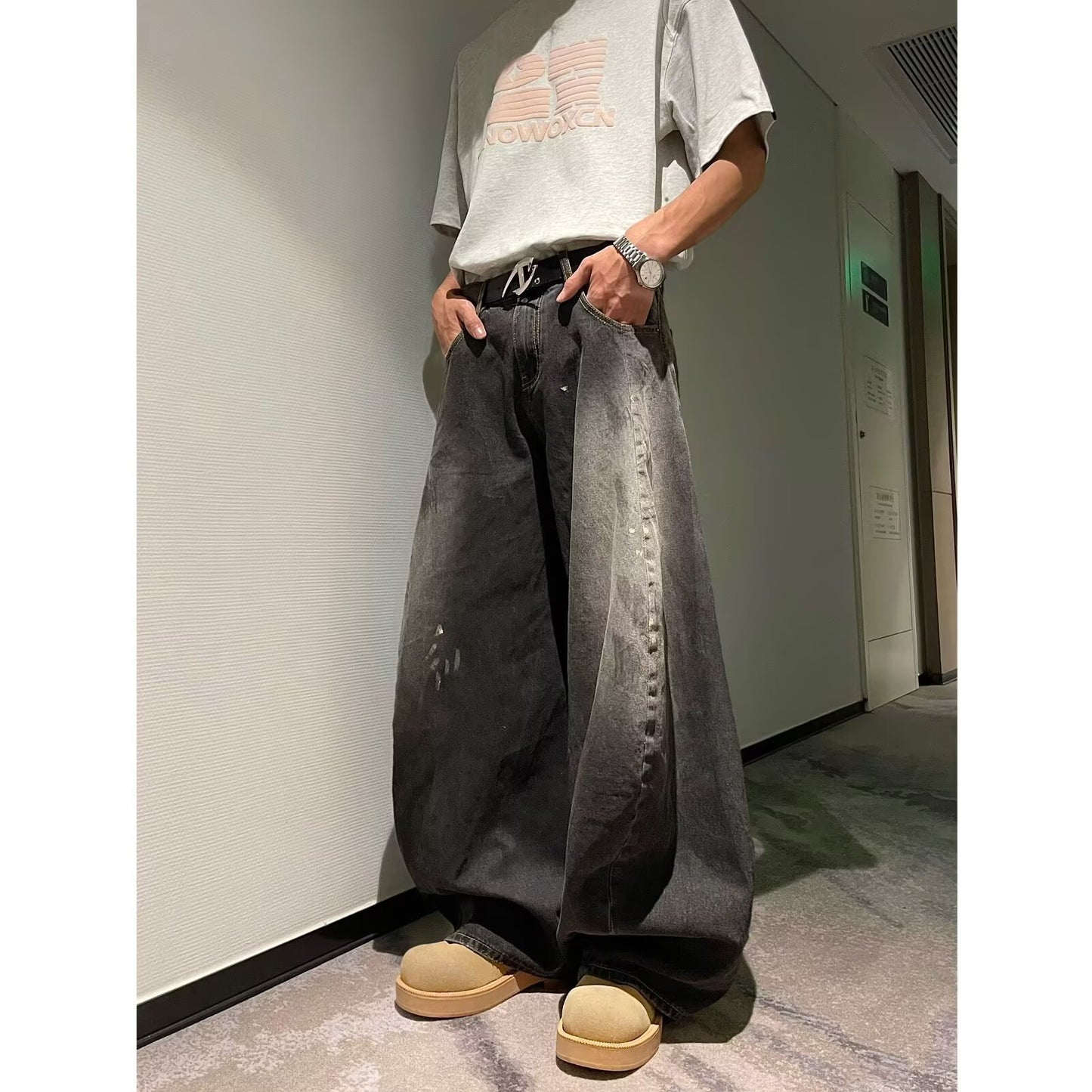 Versatile Loose Casual Wide Leg Denim Pants