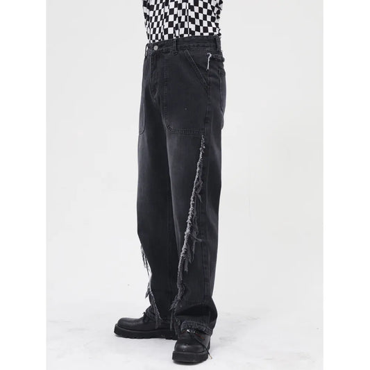 Premium Raw Hem Jeans with Pockets