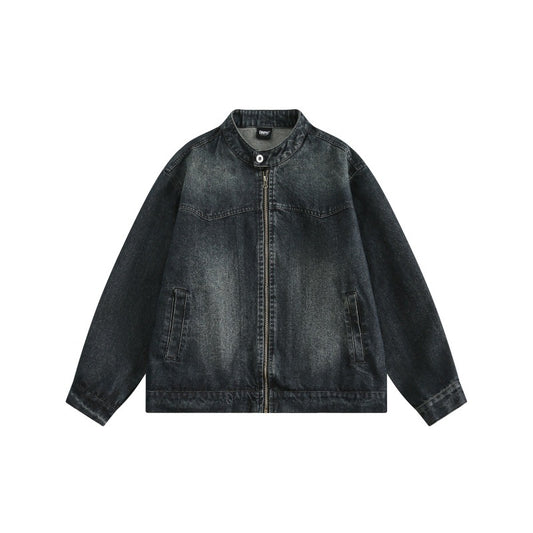 Retro Cityboy Washed Denim Jacket - Versatile Outerwear