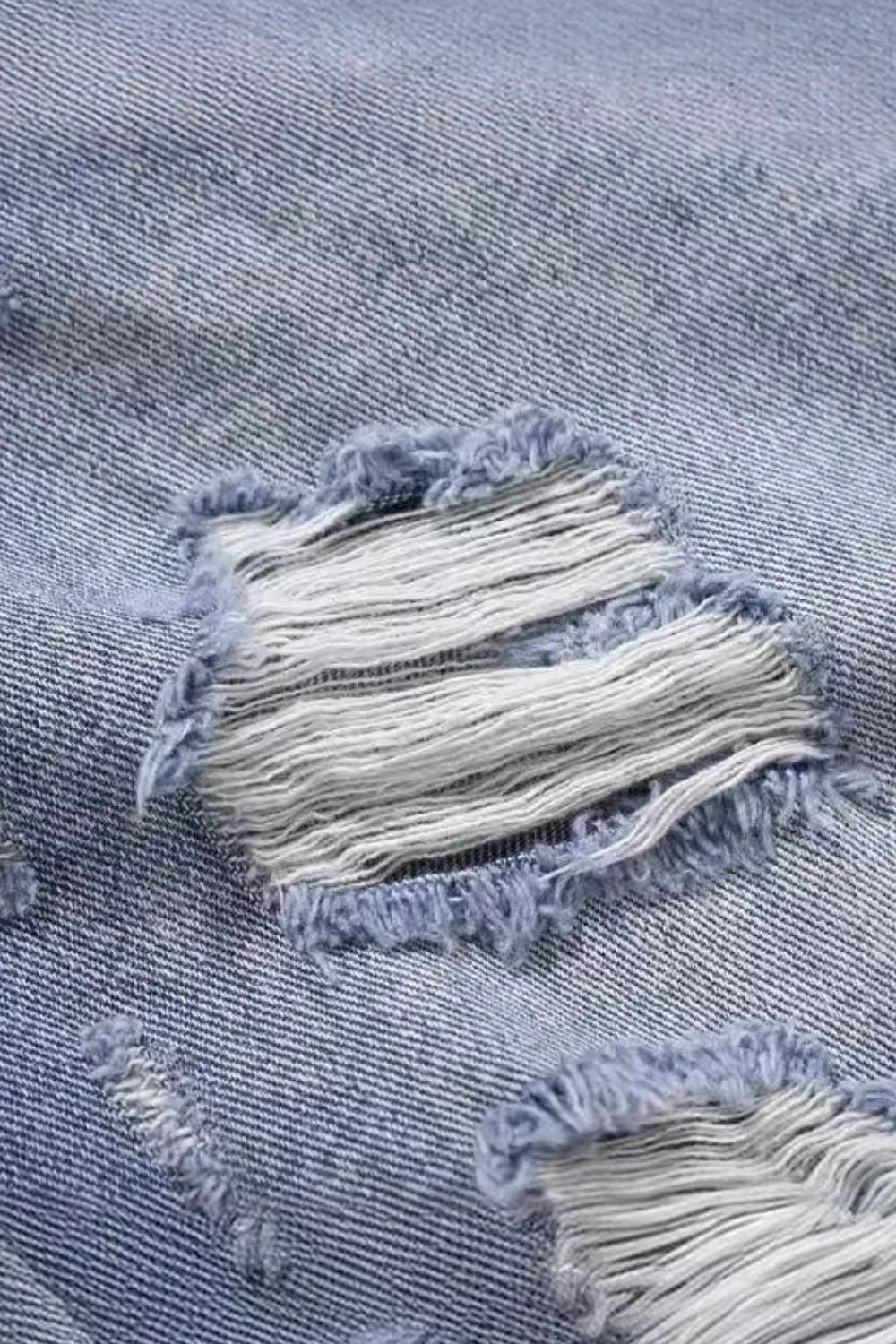 Men's Distressed Denim Bermuda Shorts - Premium Japanese Craftsmanship