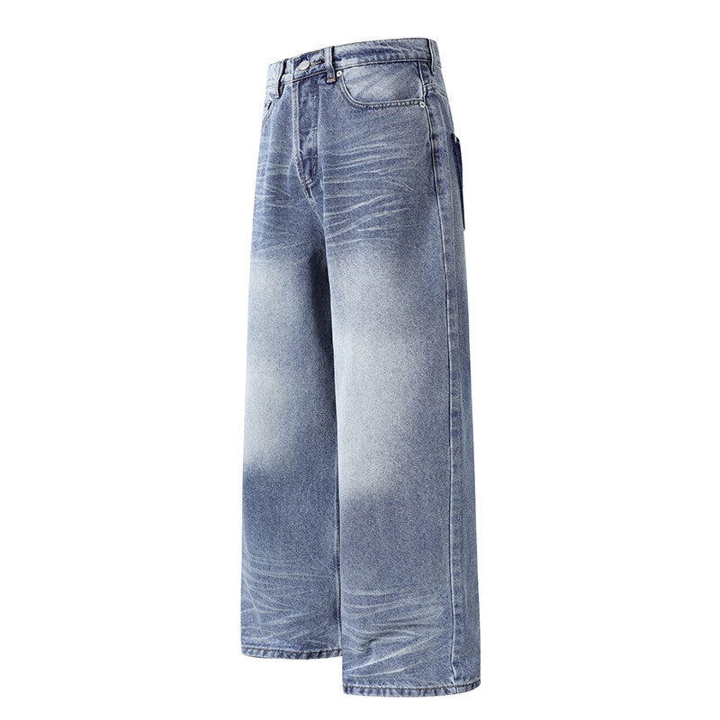 Premium Washed Straight Leg Jeans & Casual Pants