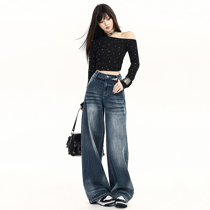 High-Fall Straight Leg Wide-Leg Casual Pants for Women - Summer Fashion Loose Fit Style
