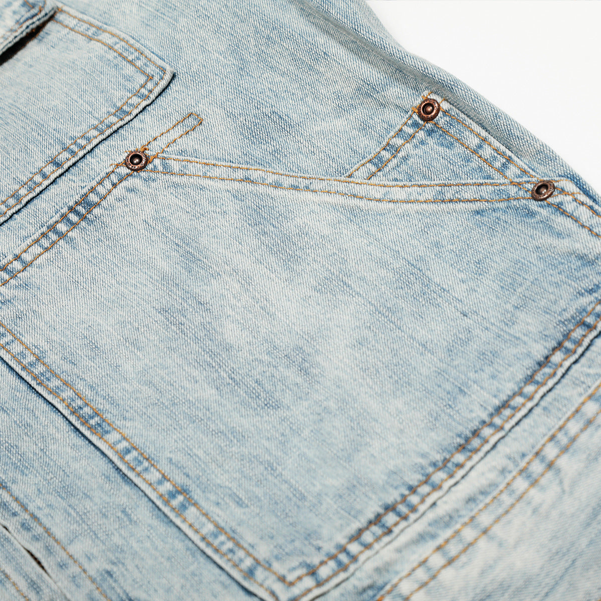 Retro Washed Denim Workwear Jacket