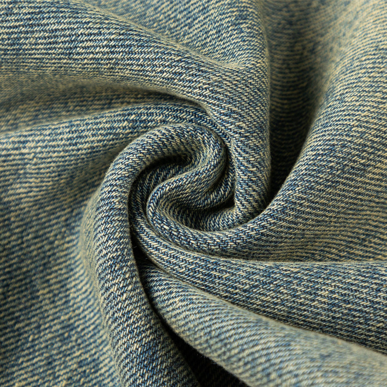 Vintage Washed Yellow Mud Dyed Wide Leg Jeans