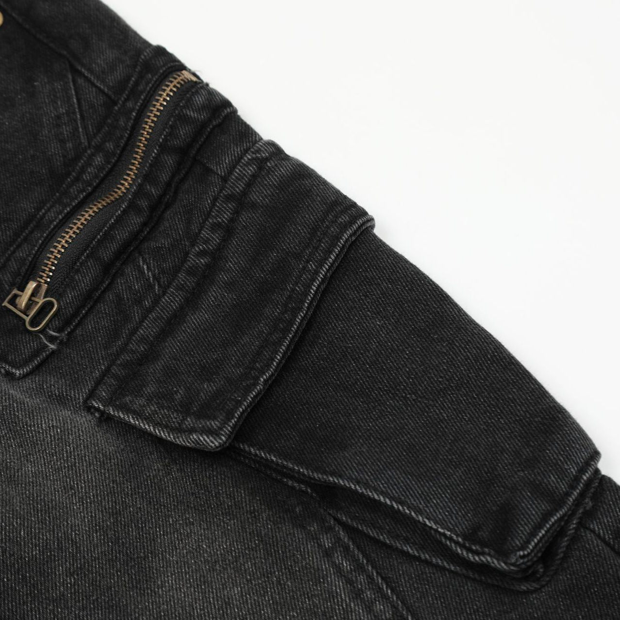 Premium Japanese Denim Jeans with Zipper and Multiple Pockets