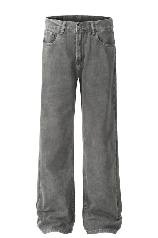 Men's Straight Leg Jeans with Pockets - Premium Japanese Denim