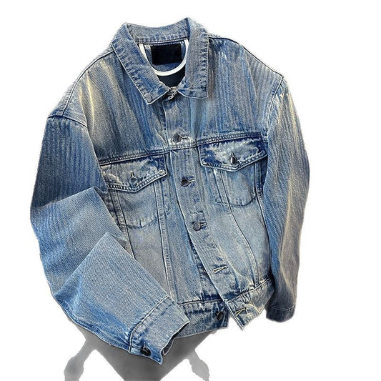 Premium Shoulder Padded Denim Jacket for Men and Women